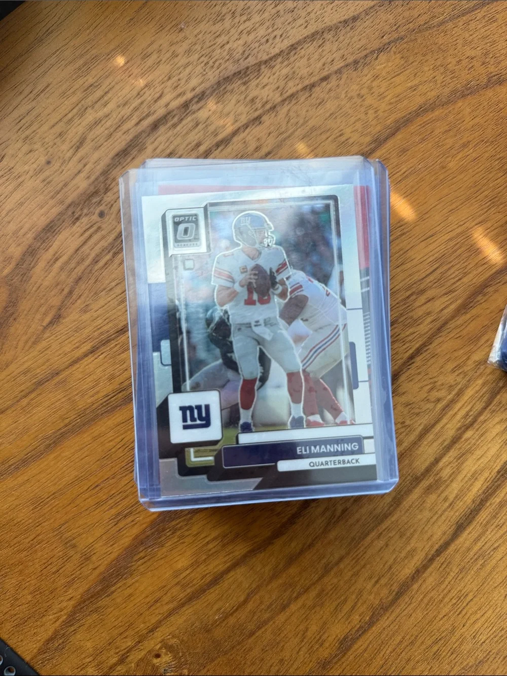 Eli Manning Donruss Optic Rookie-Style Football Card - White/Blue/Red